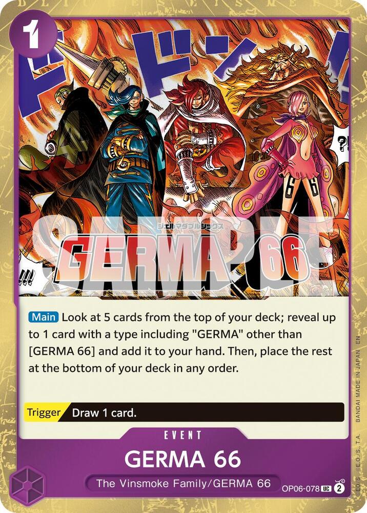 GERMA 66 (Pirate Foil) OP06-078 card from Premium Booster -The Best- Vol. 2