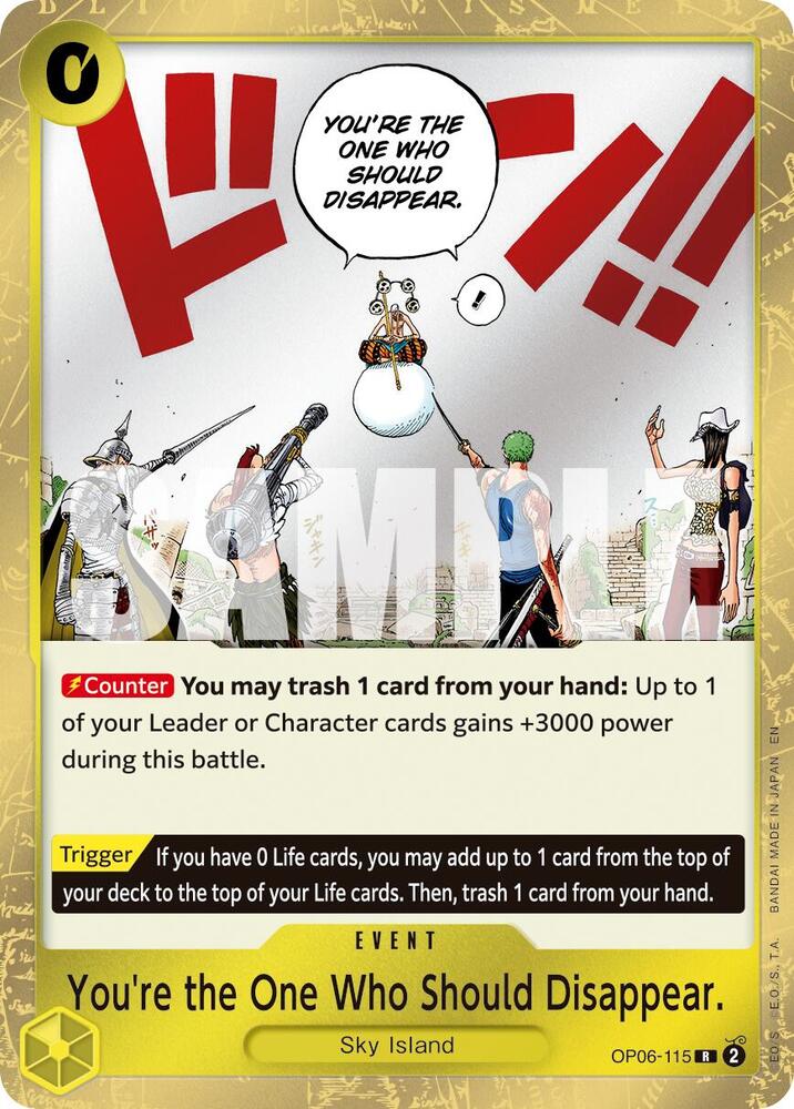 You're the One Who Should Disappear (Reprint) OP06-115 card from Premium Booster -The Best- Vol. 2