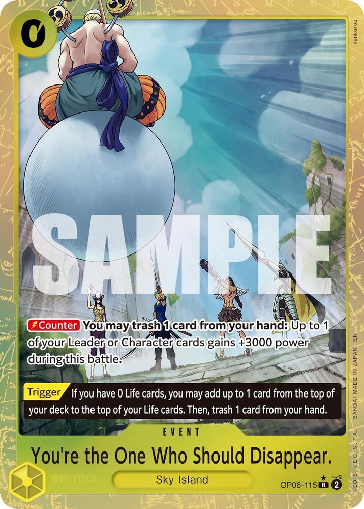 You're the One Who Should Disappear (Alternate Art) OP06-115 card from Premium Booster -The Best- Vol. 2