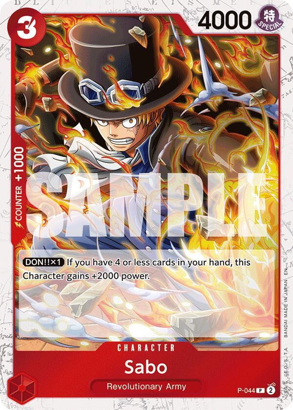 Sabo (Pirate Foil) P-044 card from Premium Booster -The Best- Vol. 2