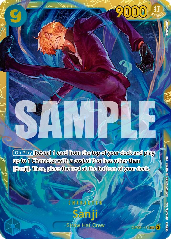Sanji (Reprint) OP06-119 card from Premium Booster -The Best- Vol. 2