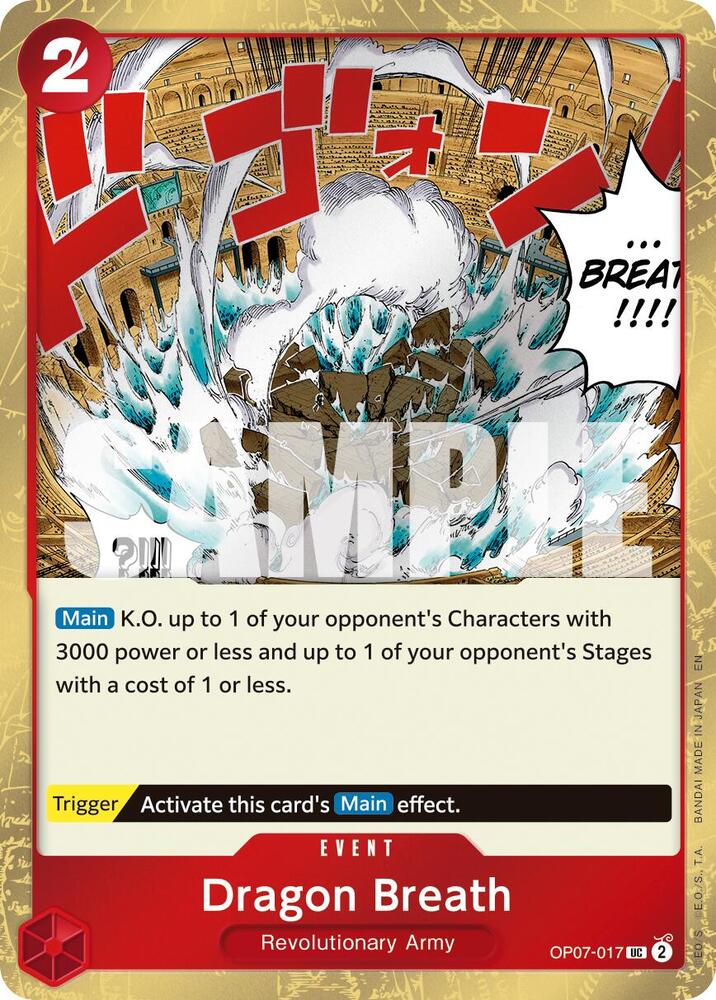 Dragon Breath (Pirate Foil) OP07-017 card from Premium Booster -The Best- Vol. 2