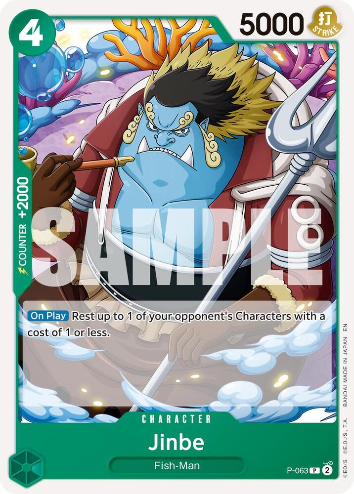 Jinbe (Reprint) P-063 card from Premium Booster -The Best- Vol. 2