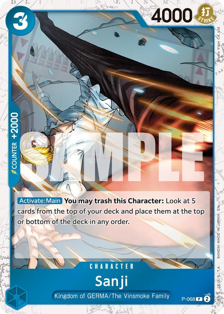Sanji (Pirate Foil) P-068 card from Premium Booster -The Best- Vol. 2