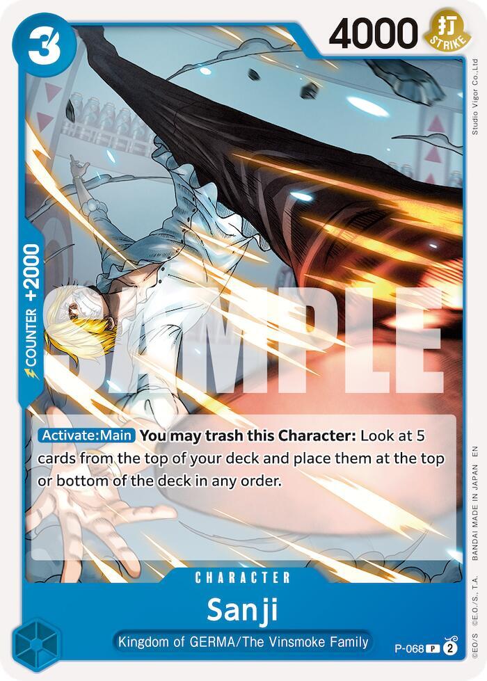 Sanji (Reprint) P-068 card from Premium Booster -The Best- Vol. 2