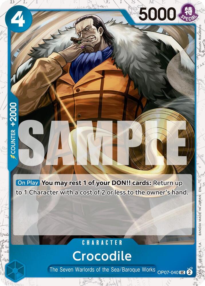 Crocodile (Pirate Foil) OP07-040 card from Premium Booster -The Best- Vol. 2