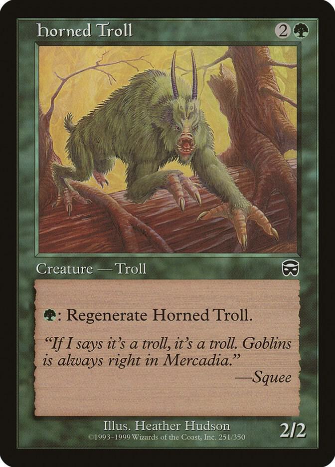 Horned Troll 251 card from Mercadian Masques