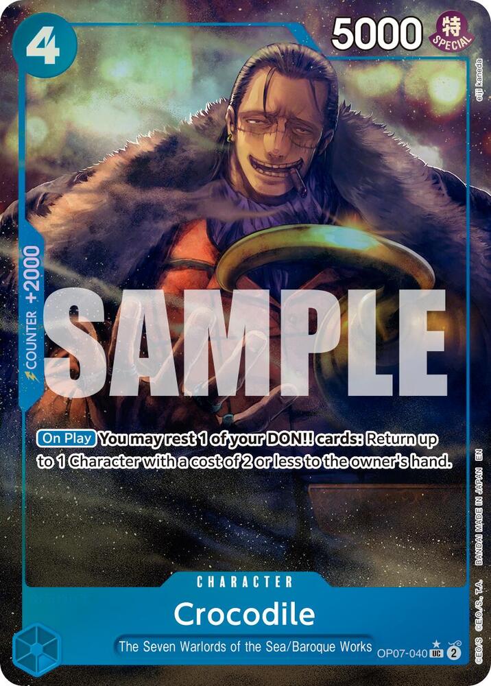 Crocodile (Alternate Art) OP07-040 card from Premium Booster -The Best- Vol. 2