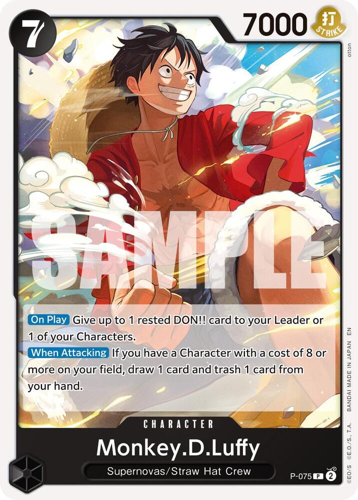 Monkey.D.Luffy (Reprint) P-075 card from Premium Booster -The Best- Vol. 2