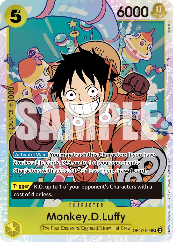 Monkey.D.Luffy (Reprint) OP07-109 card from Premium Booster -The Best- Vol. 2