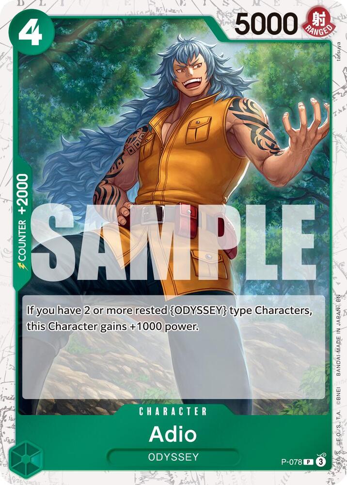 Adio (Pirate Foil) P-078 card from Premium Booster -The Best- Vol. 2