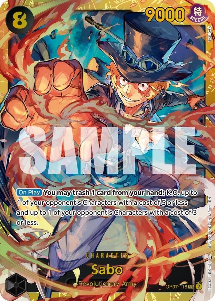Sabo (Reprint) OP07-118 card from Premium Booster -The Best- Vol. 2