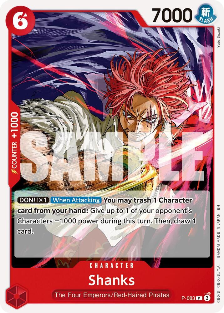 Shanks (Reprint) P-083 card from Premium Booster -The Best- Vol. 2