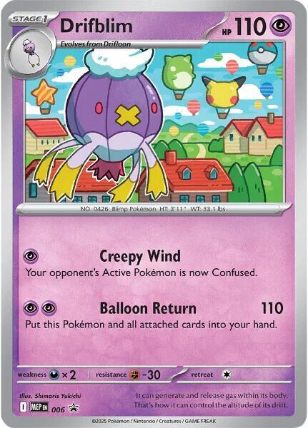 Drifblim 006 card from ME: Mega Evolution Promo