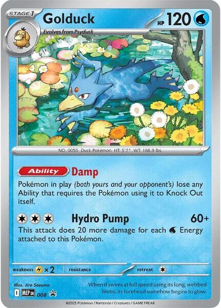 Golduck 008 card from ME: Mega Evolution Promo
