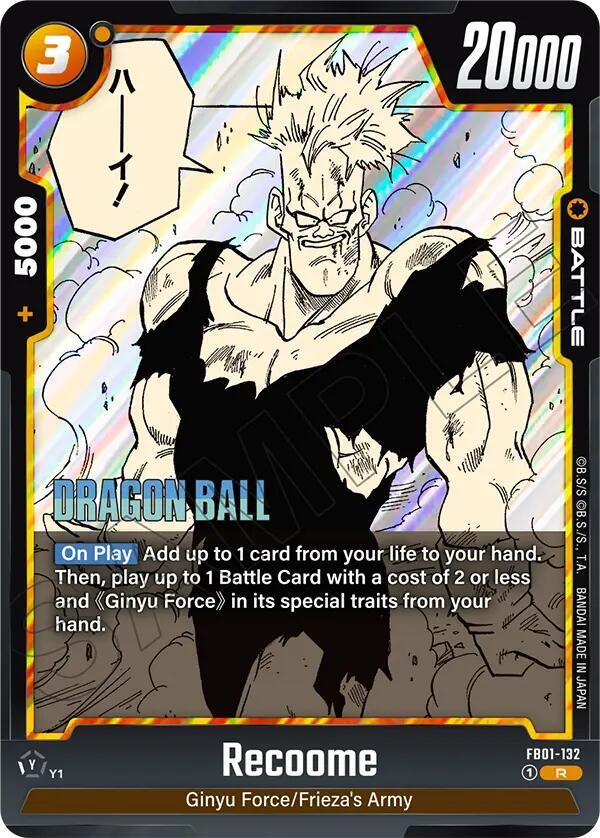 Recoome FB01-132 card from Manga Booster 02