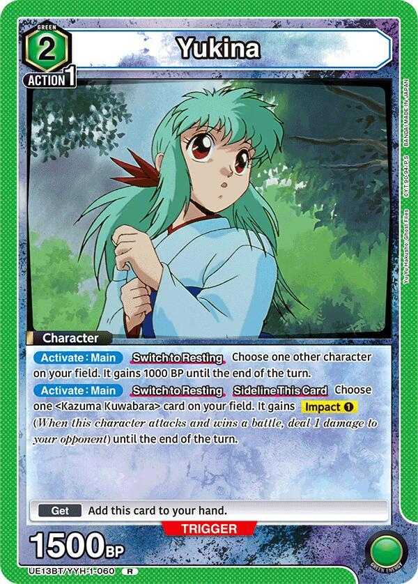 Yukina (Box Topper Foil) UE13BT/YYH-1-060 card from UE13BT: Yu Yu Hakusho: Ghost Files
