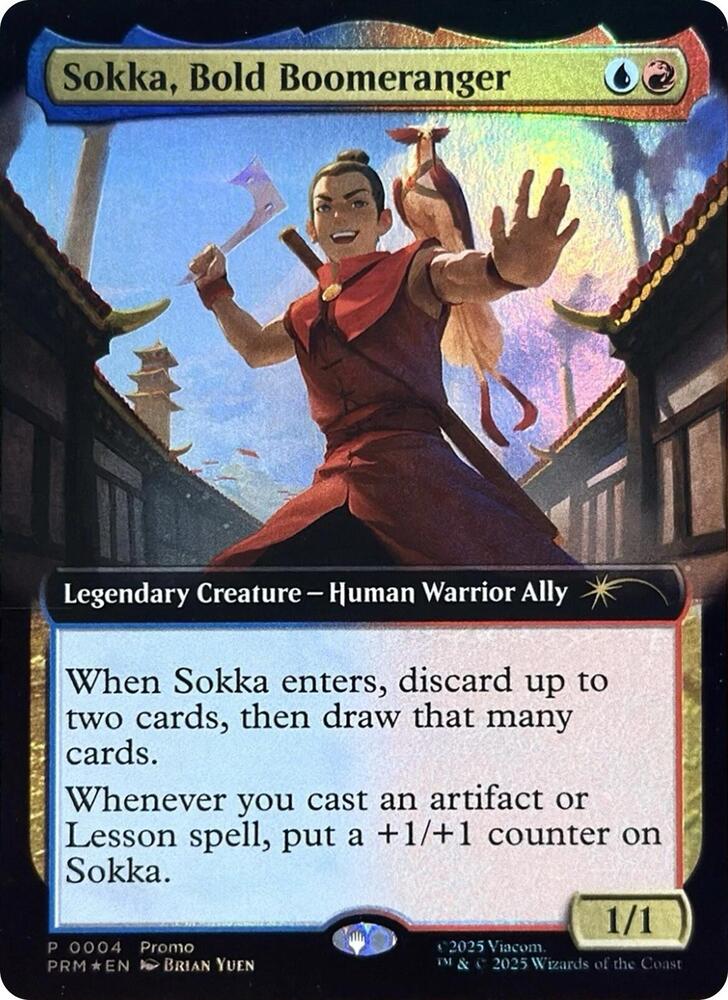 Sokka, Bold Boomeranger (Extended Art) 4 card from Media Promos