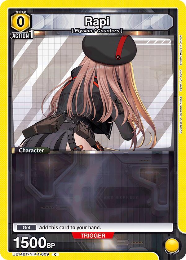 Rapi UE14BT/NIK-1-009 card from UE14BT: GODDESS OF VICTORY: NIKKE