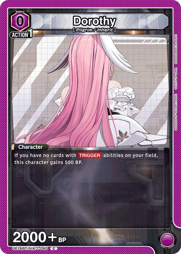 Dorothy (Box Topper Foil) UE14BT/NIK-1-040 card from UE14BT: GODDESS OF VICTORY: NIKKE