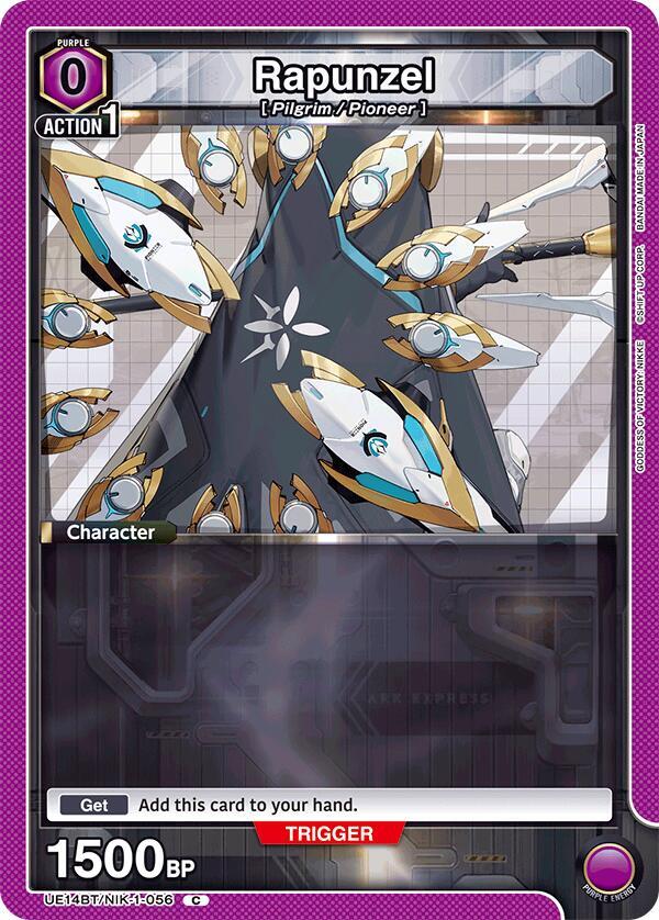 Rapunzel (Box Topper Foil) UE14BT/NIK-1-056 card from UE14BT: GODDESS OF VICTORY: NIKKE
