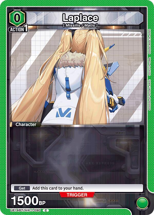 Laplace (Box Topper Foil) UE14BT/NIK-1-090 card from UE14BT: GODDESS OF VICTORY: NIKKE