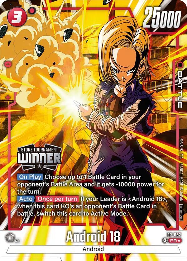 Android 18 (Tournament Pack -Winner- 08) FP-052 card from Tournament and Championship Promos
