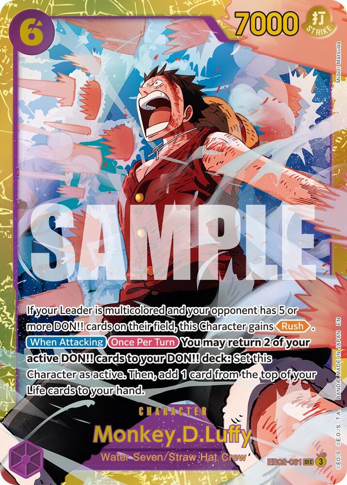 Monkey.D.Luffy (Reprint) EB02-061 card from Premium Booster -The Best- Vol. 2
