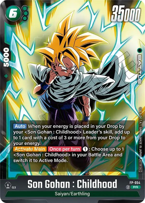 Son Gohan : Childhood (Tournament Pack 08) FP-054 card from Tournament and Championship Promos