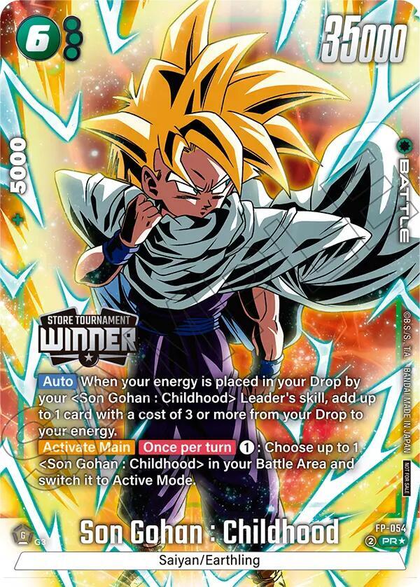 Son Gohan : Childhood (Tournament Pack -Winner- 08) FP-054 card from Tournament and Championship Promos