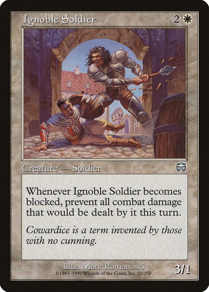 Ignoble Soldier 22 card from Mercadian Masques