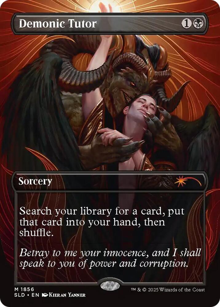 Demonic Tutor 1856 card from Secret Lair Drop Series