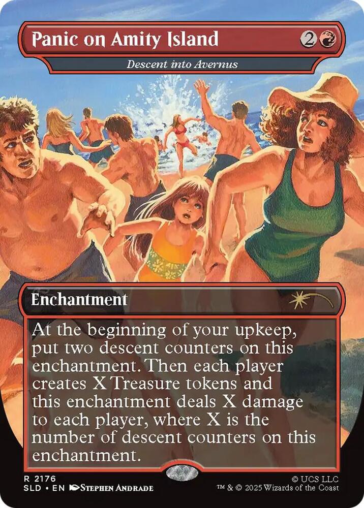 Panic on Amity Island - Descent into Avernus 2176 card from Secret Lair Drop Series