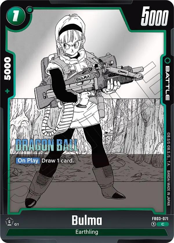 Bulma FB03-071 card from Manga Booster 02