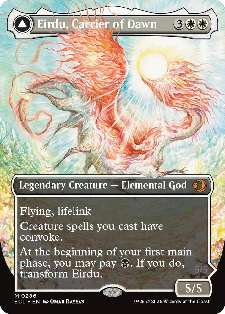 Eirdu, Carrier of Dawn (Borderless) 286 card from Lorwyn Eclipsed