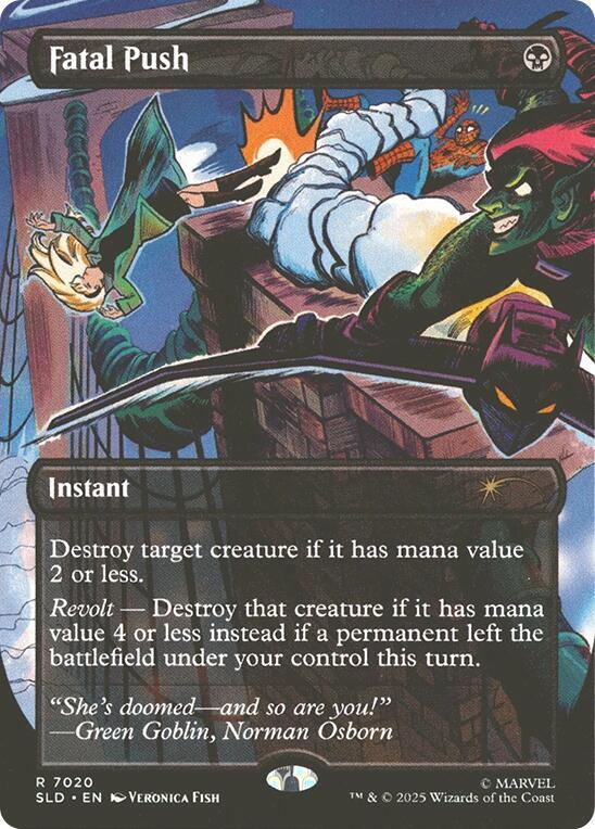 Fatal Push 7020 card from Secret Lair Drop Series