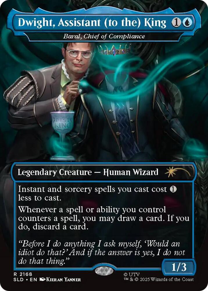 Dwight, Assistant (to the) King - Baral, Chief of Compliance 2168 card from Secret Lair Drop Series