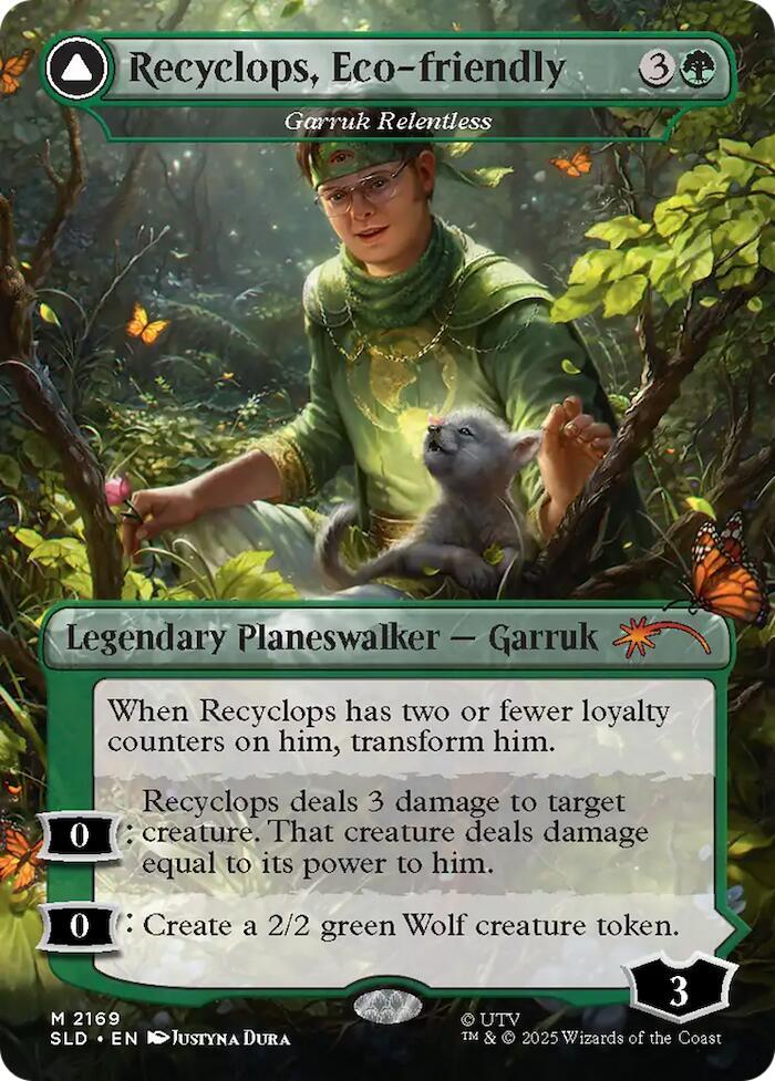 Recyclops, Eco-friendly - Garruk Relentless 2169 card from Secret Lair Drop Series