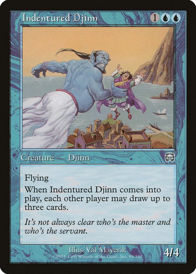 Indentured Djinn 85 card from Mercadian Masques