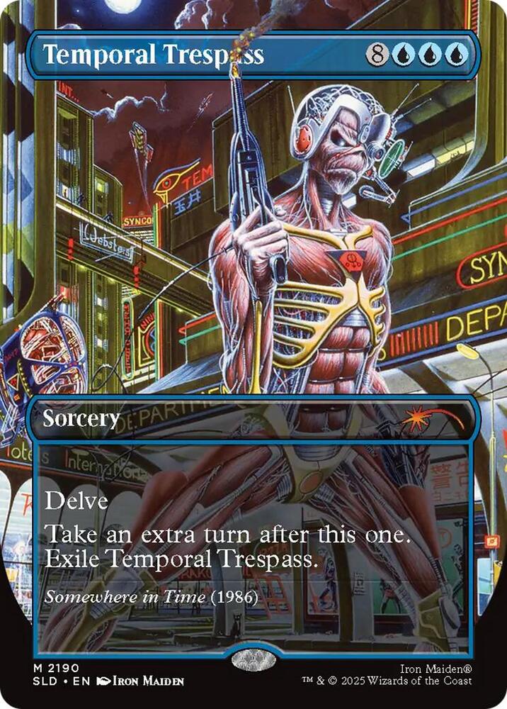 Temporal Trespass 2190 card from Secret Lair Drop Series