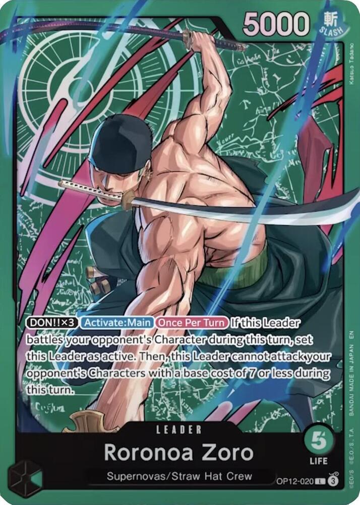 Roronoa Zoro (Zoro Deck) OP12-020 card from Learn Together Deck Set