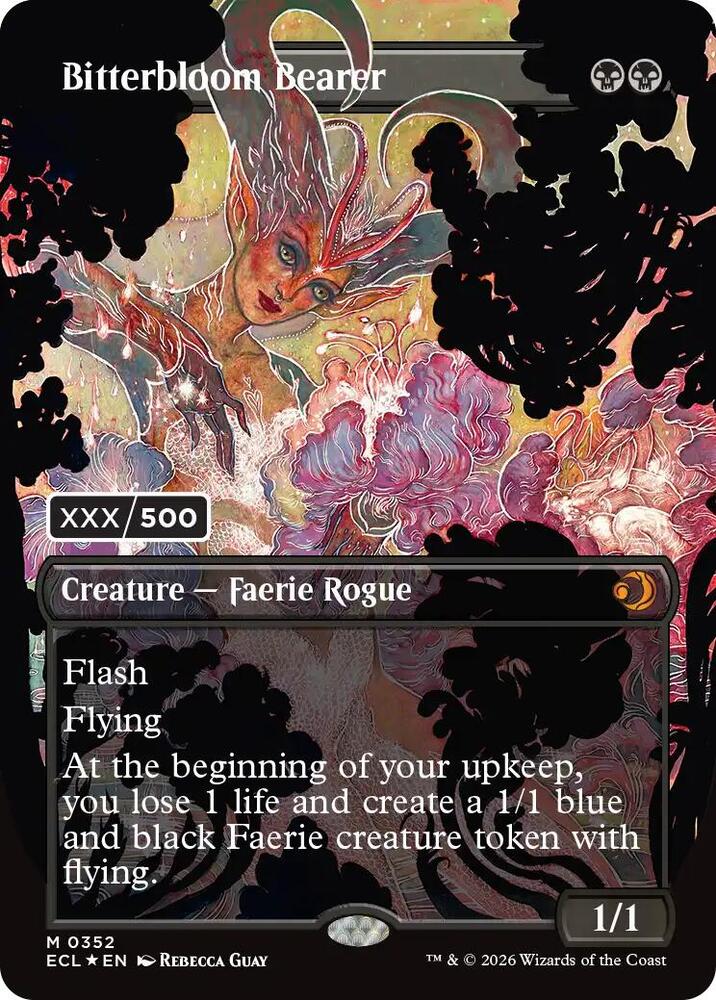 Bitterbloom Bearer (Borderless) (Serial Numbered) 352 card from Lorwyn Eclipsed