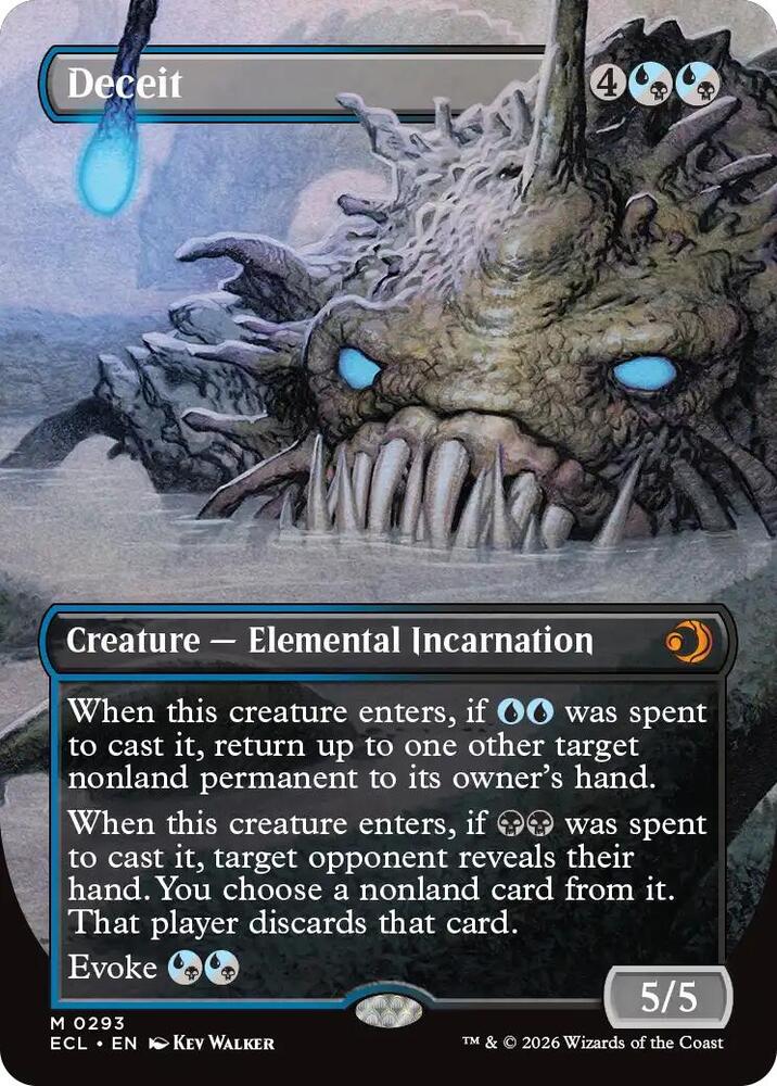 Deceit (Borderless) 293 card from Lorwyn Eclipsed