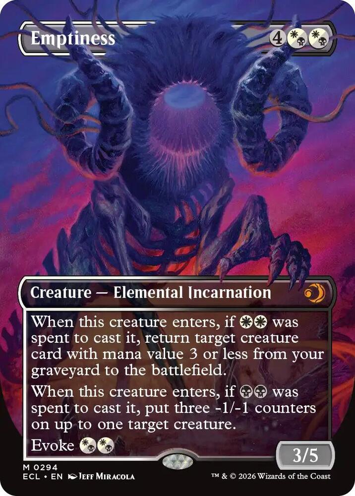 Emptiness (Borderless) 294 card from Lorwyn Eclipsed