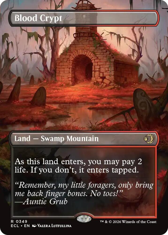 Blood Crypt (Borderless) 349 card from Lorwyn Eclipsed