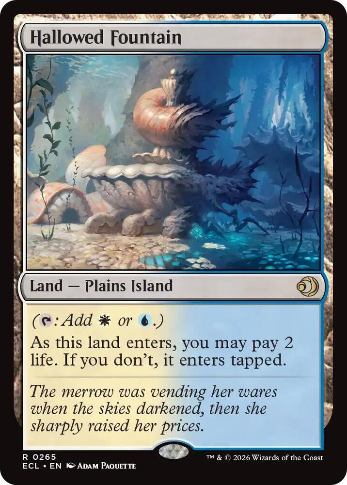 Hallowed Fountain 265 card from Lorwyn Eclipsed