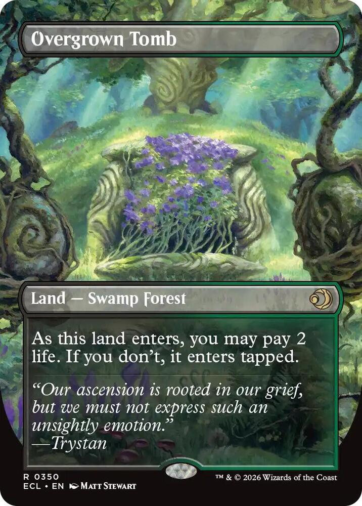 Overgrown Tomb (Borderless) 350 card from Lorwyn Eclipsed