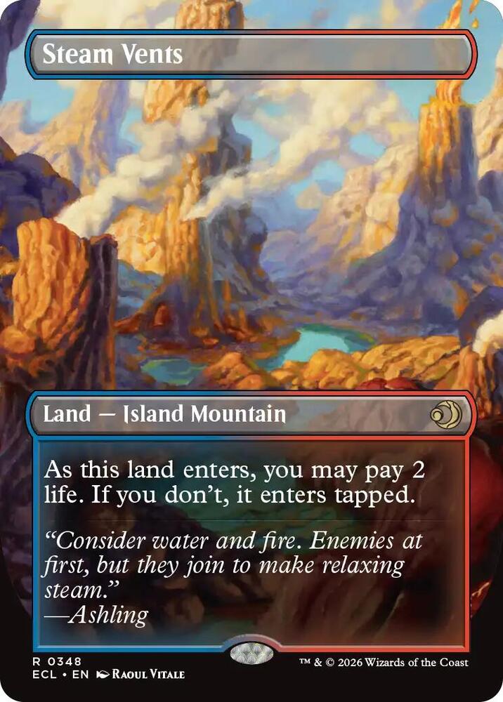 Steam Vents (Borderless) 348 card from Lorwyn Eclipsed
