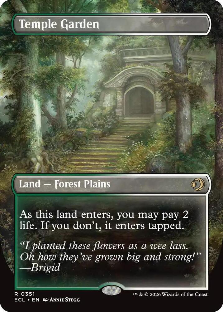 Temple Garden (Borderless) 351 card from Lorwyn Eclipsed