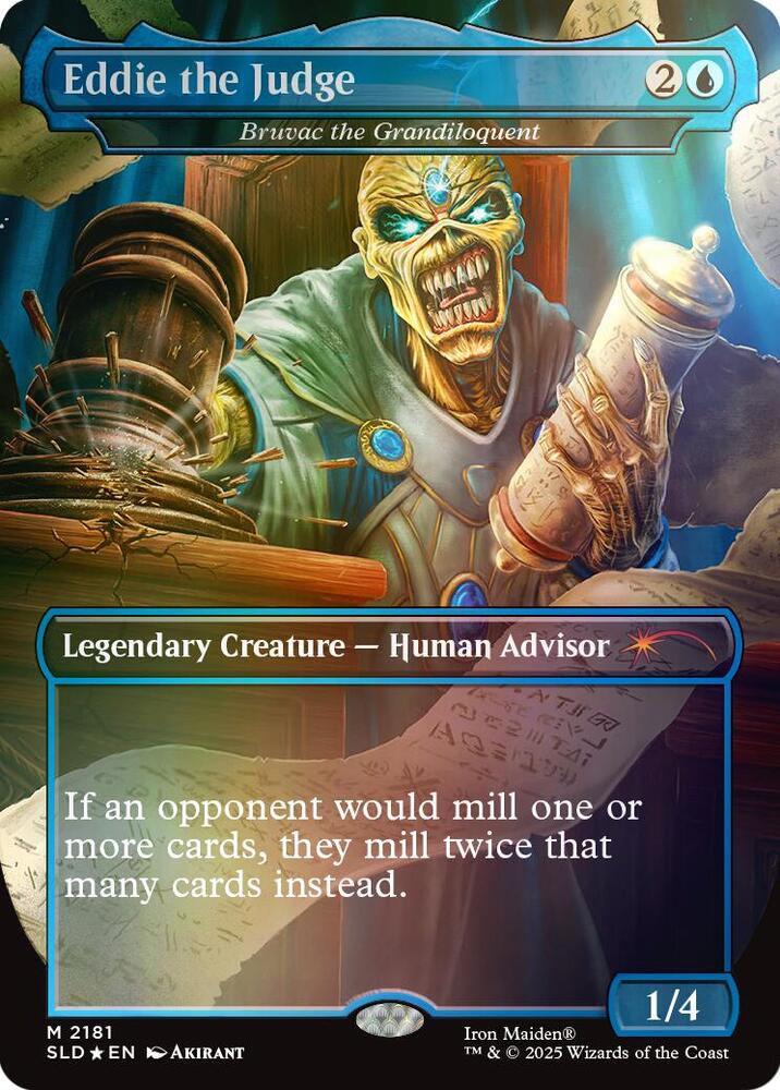 Eddie the Judge - Bruvac the Grandiloquent (Rainbow Foil) 2181 card from Secret Lair Drop Series